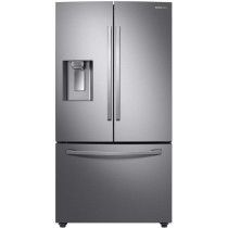 Samsung French Style Fridge Freezer With Twin Cooling Plus 539L With Water And Ice Dispenser-Silver, RF23R62E3SR