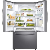 Samsung French Style Fridge Freezer With Twin Cooling Plus 539L With Water And Ice Dispenser-Silver, RF23R62E3SR
