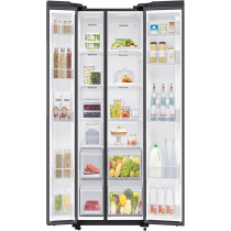 Samsung 680 Liters, Side By Side Refrigerator, Gentle Black Matt, Space Max Technology, RS62R5001B4/AE