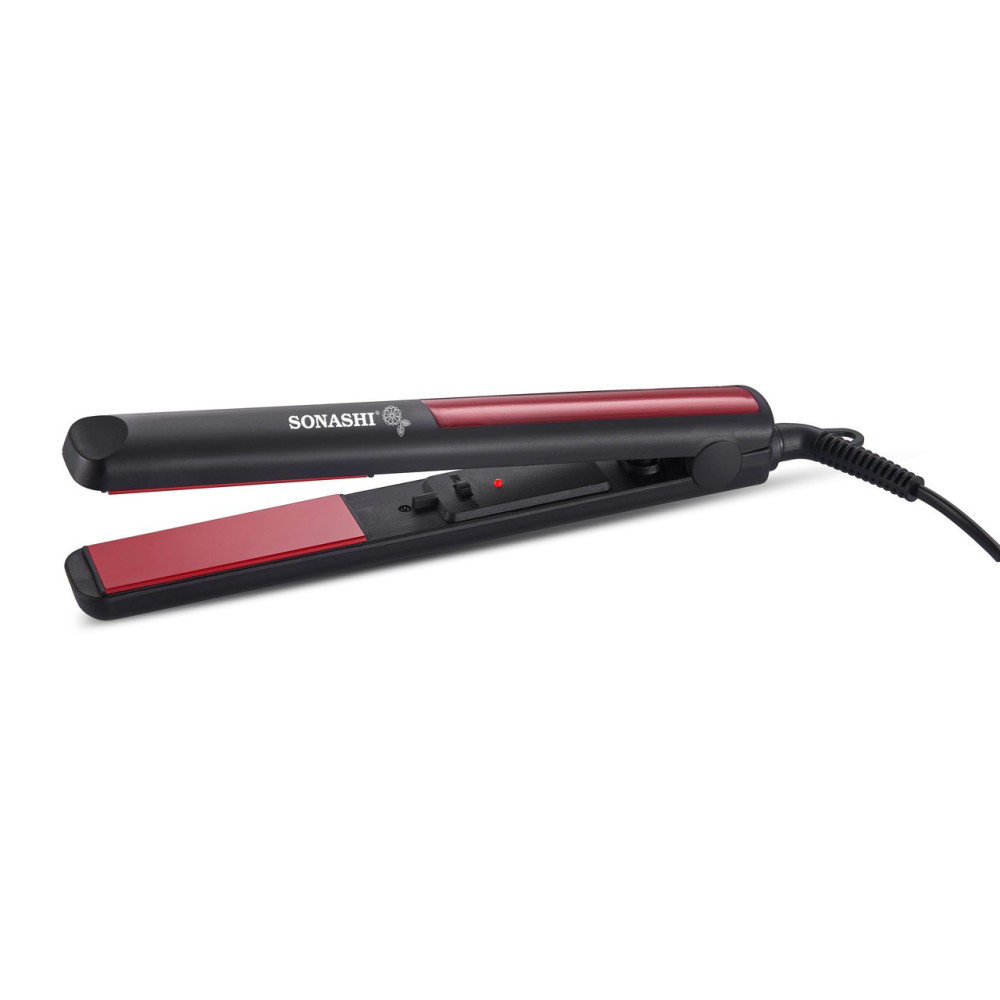 Sonashi Ceramic Hair Straightener, Black/Red