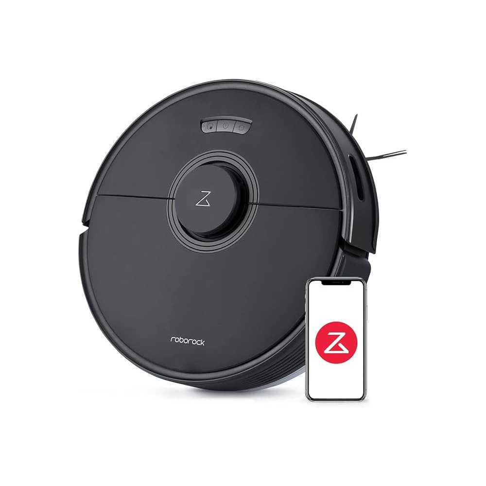 Roborock Q7 Max Robot Vacuum Cleaner With Mop, 4200Pa Strong Suction, Lidar Navigation, Multi-Level Mapping, No-Go And No-Mop Zones, 180Mins Runtime, Works With Alexa, Perfect For Pet Hair, Black