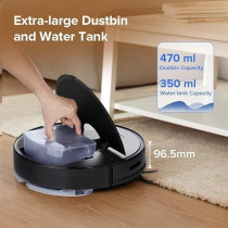 Roborock Q7 Max Robot Vacuum Cleaner With Mop, 4200Pa Strong Suction, Lidar Navigation, Multi-Level Mapping, No-Go And No-Mop Zones, 180Mins Runtime, Works With Alexa, Perfect For Pet Hair, Black