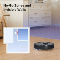 Roborock Q7 Max Robot Vacuum Cleaner With Mop, 4200Pa Strong Suction, Lidar Navigation, Multi-Level Mapping, No-Go And No-Mop Zones, 180Mins Runtime, Works With Alexa, Perfect For Pet Hair, Black