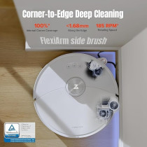 Roborock S8 MaxV Ultra Robot Vacuum And Sonic Mop, 10000 Pa Suction, Corner To Edge Deep Cleaning, Hot Air Self-Drying, Auto Empty And Refill, Detergent Dispenser, Obstacle Avoidance, White
