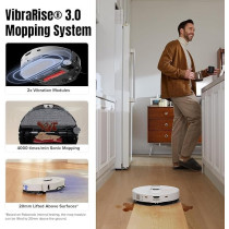 Roborock S8 MaxV Ultra Robot Vacuum And Sonic Mop, 10000 Pa Suction, Corner To Edge Deep Cleaning, Hot Air Self-Drying, Auto Empty And Refill, Detergent Dispenser, Obstacle Avoidance, White