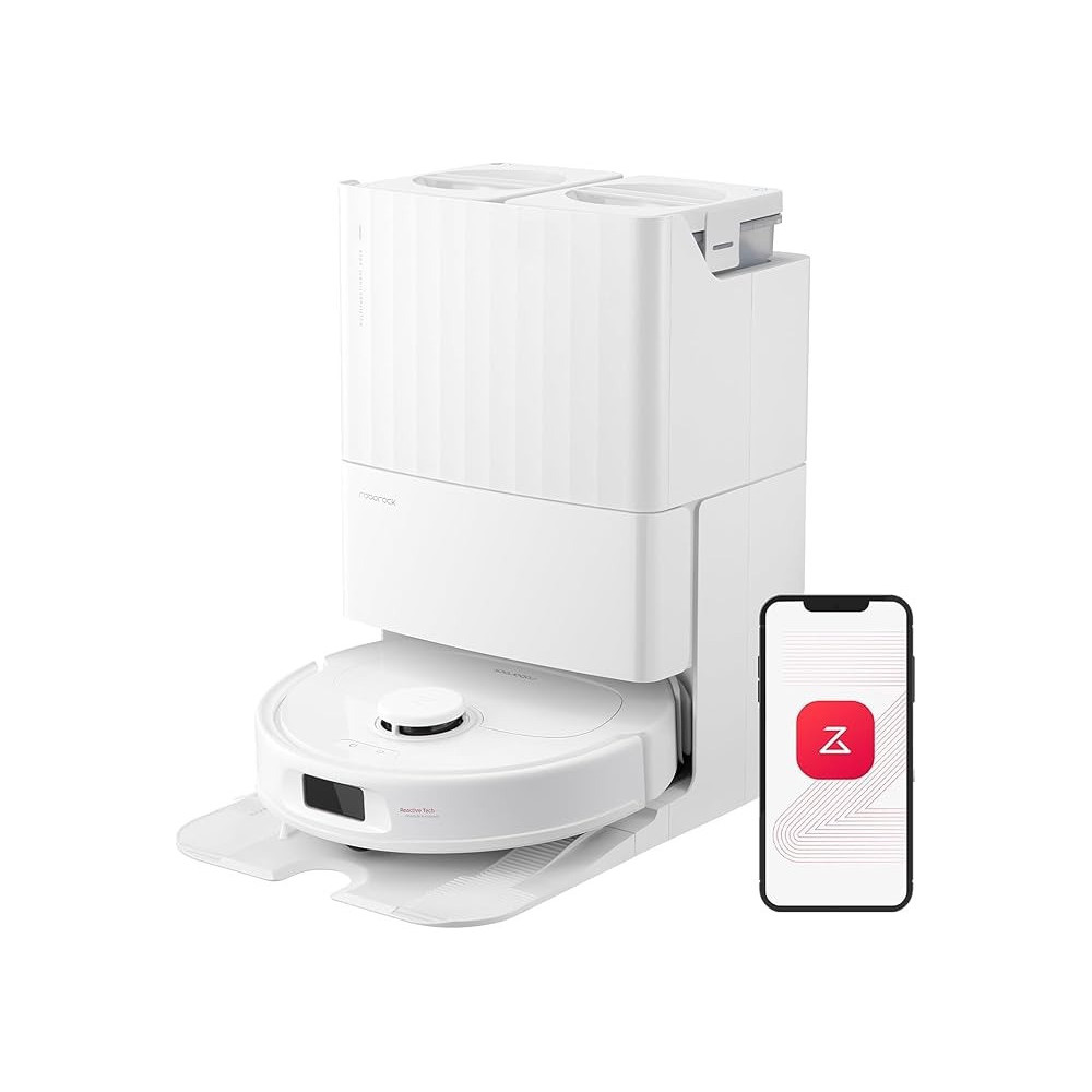 Roborock Qrevo S Robot Vacuum And Mop, Self-Drying, Auto Mop Washing, 7000Pa Suction, Self-Emptying And Refilling, 10Mm Mop Lifting, 200Rpm Spinning Mops, Smart Obstacle Avoidance