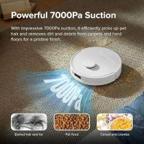 Roborock Qrevo S Robot Vacuum And Mop, Self-Drying, Auto Mop Washing, 7000Pa Suction, Self-Emptying And Refilling, 10Mm Mop Lifting, 200Rpm Spinning Mops, Smart Obstacle Avoidance