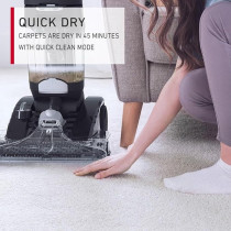 Hoover Platinum Power Max Carpet Washer And Hard Floor Cleaner, 360 Degree Counter-Rotating Xl Aqua Spin Brush And Spins Scub Technology, For Home, Office, Majlis And More, Black, CWKTH012