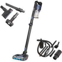 Shark Cordless Stick Vacuum Cleaner, Anti Hair Wrap, 60 Minute Run Time Battery, Flexible Duoclean Vacuum Cleaner With Motorised Pet Tool, Multi-Surface And 20Cm Crevice Tools, Black And Blue, IZ300MET