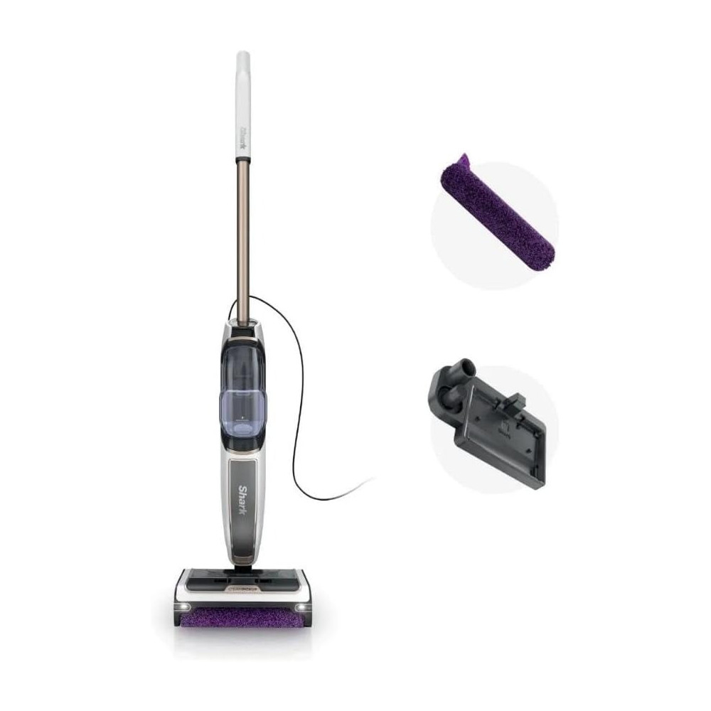 Shark Steampickup 3 In 1 Steam Mop For Hard Floors, Chemical Free, Cleans And Separates Wet And Dry Dirt, 420Ml Content, Extra Brush Roll, Storage Station And Brush Roll Holder, White, SD200ME