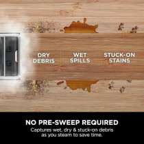 Shark Steampickup 3 In 1 Steam Mop For Hard Floors, Chemical Free, Cleans And Separates Wet And Dry Dirt, 420Ml Content, Extra Brush Roll, Storage Station And Brush Roll Holder, White, SD200ME