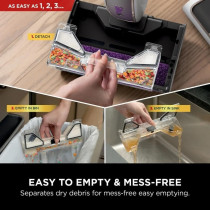 Shark Steampickup 3 In 1 Steam Mop For Hard Floors, Chemical Free, Cleans And Separates Wet And Dry Dirt, 420Ml Content, Extra Brush Roll, Storage Station And Brush Roll Holder, White, SD200ME