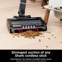 Shark Stratos Cordless Stick Vacuum Cleaner With Anti Hair Wrap Plus And Clean Sense Iq, Single Battery, Charcoal/Rose Gold, IZ400UK