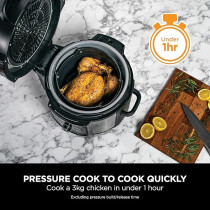 Ninja Op500 Foodi Ultimate Pressure Cooker With Crisping Imax 9 In 1 Multi 1760 Watts, 7.5 Litre Capacity, Black
