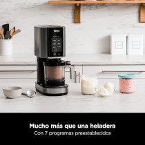 Ninja Creami Ice Cream Maker And Dessert Machine With 3 Containers, 7 Programmes, Making Ice Cream, Gelato, Sorbet, Smoothie Bowls, Milkshakes And More, Black/Silver, 1.4 L Ice Cream Capacity, NC300EU