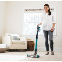 Shark Cordless Stick Vacuum Cleaner With Anti Hair Wrap, Up To 40 Mins Run-Time, Transforms Into Handheld Vacuum Cleaner With Duster-Crevice Tool And Upholstery Tool, Peacock Blue, IZ102ME