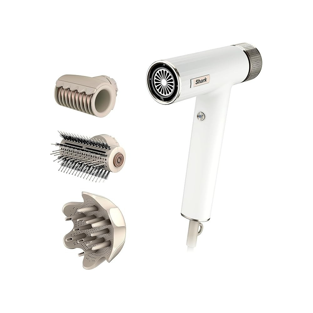 Shark Hd332 Speedstyle Rapidgloss Finisher And High-Velocity Dryer With Iq Speed Styling And Drying Suite, Lightweight, Ionic, No Heat Damage, Best For Curly And Coily Hair, Silk