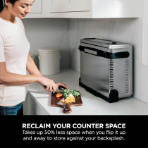 Ninja Foodi 8-In-1 Flip Oven, Portable Mini Oven For Countertop And Work Surfaces, Multifunctional Oven With 8 Cooking Functions; Air Fry, Roast, Grill, Bake And More, Silver/Black, SP101ME