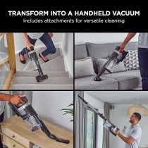 Shark Stratos Cordless Stick Vacuum Cleaner, Anti Hair Wrap Plus, 120 Mins Run Time (2 Batteries), Duoclean And Clean Sense Iq With Pet, Crevice And Multi-Surface Tools, Charcoal/Silver, IZ420UKT