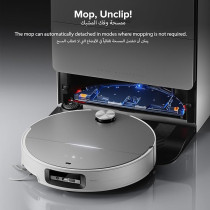 Roborock Saros 10 Robot Vacuum And Mop, 22000Pa Suction, 3.14-Inch Ultra Thin, Auto Detachable Mop, Ai Obstacle Avoidance, Hot Water Mop And Dock Self Cleaning, Pet Friendly