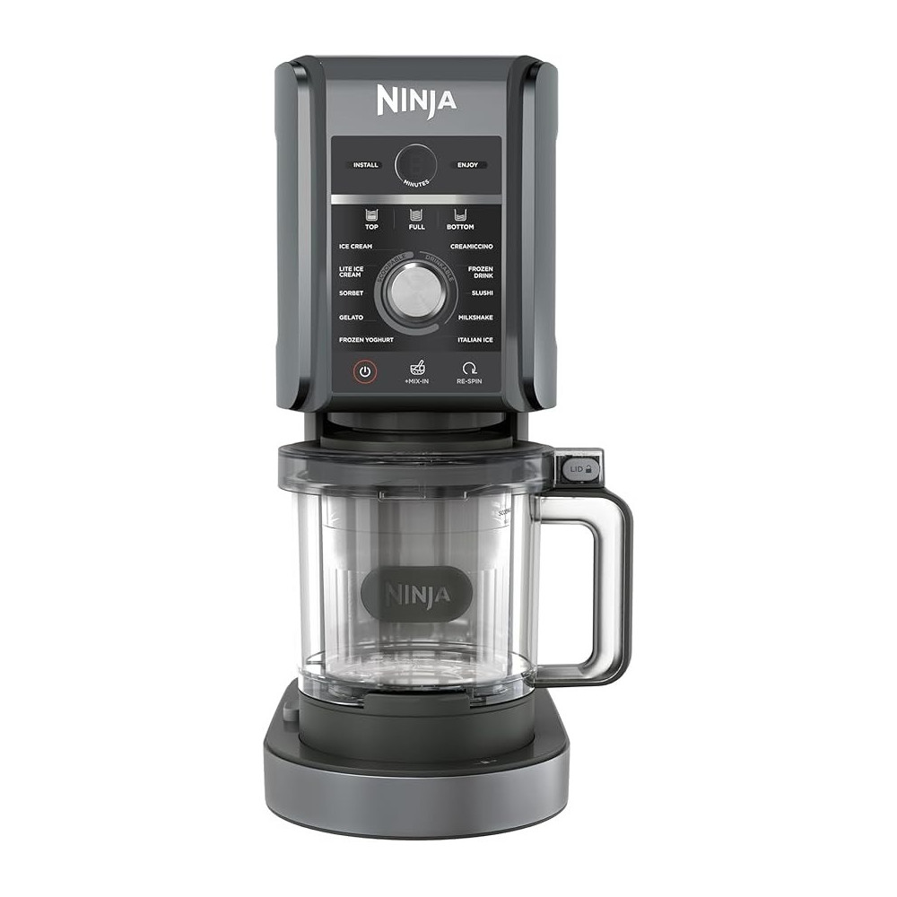 Ninja Creami Deluxe 11-In-1 Ice Cream Maker And Frozen Dessert Maker With 3 Tubs, Makes Ice Cream, Gelato, Sorbet, Frozen Yoghurt, Milkshakes, Slushi And More, 2-In-1 Flavour Option, Silver, NC501