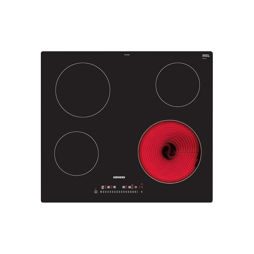 Siemens 60 Cm Built In Electric Hob, Black, ET611FE17Q