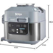 Ninja Speedi Pressure Cooker, Hot Air Fryer And Multicooker, 5.7 L, Airfryer, Steam, Grill, Bake, Roast, Sear, Slow Cook, 10-In-1, Sea Salt Grey, ON400EU
