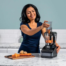 Ninja Food Processor With 4 Automatic Programs; Chop, Puree, Slice, Mix And 3 Manual Speeds, 2.1L Bowl, Blades, 850W, Dishwasher Safe Parts, Silver, BN650ME