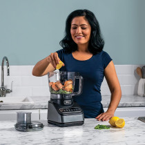 Ninja Food Processor With 4 Automatic Programs; Chop, Puree, Slice, Mix And 3 Manual Speeds, 2.1L Bowl, Blades, 850W, Dishwasher Safe Parts, Silver, BN650ME