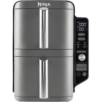 Ninja Double Stack Xl Air Fryer, Vertical Dual Drawer Air Fryer With 4 Cooking Levels, 2 Drawers And 2 Racks, Space Saving Design, 9.5L Capacity, 6 Cooking Functions, 8 Portions, Grey, SL400ME