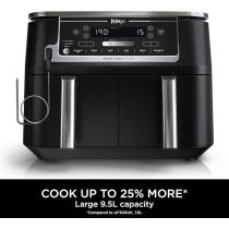 Ninja Foodi Max Dual Zone Air Fryer, Smart Cook System, 9.5L, 2 Drawers, 6 Functions, Grey, AF451UK