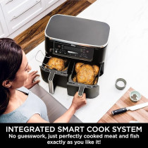 Ninja Foodi Max Dual Zone Air Fryer, Smart Cook System, 9.5L, 2 Drawers, 6 Functions, Grey, AF451UK