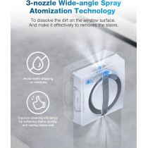 Ecovacs Winbot W2 Omni Portable Window Cleaning Robot, Intelligent Cleaning With Three-Nozzle Wide-Angle Spray Technology, Win Slam 4.0 Path Planning, Deep Edge Cleaning, 5500Pa Suction Power