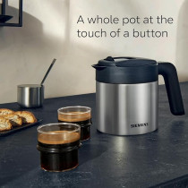 Siemens Fully Automatic Coffee Machine, Eq900, Baristamode, Egrinder, Beanident System, 6.8 Inch Iselect Display, Home Connect App, Stainless Steel, TQ905GB3