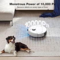 Ecovacs Deebot N30 Pro Omni Robot Vacuum Cleaner With Mop Function, 10000 Pa Suction Power, Zerotangle 2.0 Technology, Truedge Edge Cleaning, 60 Degree C Hot Water Mop Cleaning, Hot Air Drying, White