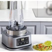 Ninja Foodi Power Nutri Blender 2 In 1, Blend Smoothie Bowls, Thick Spreads And Frozen Drinks, Automatic Programs, 700Ml Cup And 400Ml Bowl With With Power Paddle, 1100W, Silver, CB102ME