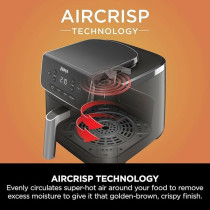 Ninja Air Fryer Pro 4.7L, Single Drawer, 4-In-1, Air Fry, Roast, Reheat, Dehydrate, Cooks 1-2 Portions, Digital, Cook From Frozen, Non-Stick Drawer And Crisper Basket, 2000W, Black, AF140ME