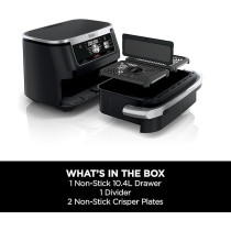 Ninja Foodi Flexdrawer Air Fryer, Dual Zone With Removable Divider, Large 10.4L Drawer, 7-In-1, Air-Fryer Uses No Oil, Air Fry, Roast, Bake, Max Crisp, Non-Stick Dishwasher Safe Parts, Black AF500ME
