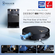 Ecovacs Deebot X8 Pro Omni Robot Vacuum And Mop, Ozmo Roller Instant Self-Washing Mopping, 18000Pa Suction Hot Water Mop Washing, Auto Cleaning Solution Adding, Hot Air-Drying, Self-Emptying