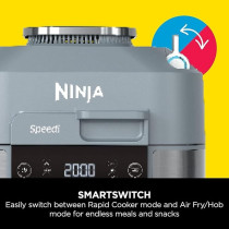 Ninja Speedi 10-In-1 Rapid Cooker, Air Fryer And Multi Cooker, 5.7L, Meals For 4 In 15 Minutes, Air Fry, Steam, Grill, Bake, Roast, Sear, Slow Cook And More, Cooks 4 Portions, Sea Salt Grey, ON400ME