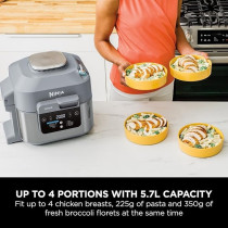 Ninja Speedi 10-In-1 Rapid Cooker, Air Fryer And Multi Cooker, 5.7L, Meals For 4 In 15 Minutes, Air Fry, Steam, Grill, Bake, Roast, Sear, Slow Cook And More, Cooks 4 Portions, Sea Salt Grey, ON400ME