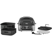 Ninja Foodi AG301 5 In 1 Indoor Electric Countertop Grill With 4 Quart Air Fryer, Roast, Bake, Dehydrate, And Cyclonic Grilling Technology, 1760 Watts, Silver/Black