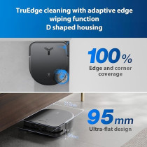Ecovacs Deebot X5 Pro Omni, Vacuum And Mop Robot, 12800 Pa, Anti-Tangle, Truedge Adaptive Edge Cleaning, Wipe With Warm Water At 70 Degree C, Intelligent Aina 2.0 Navigation