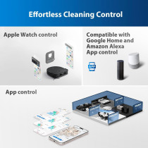 Ecovacs Deebot X5 Pro Omni, Vacuum And Mop Robot, 12800 Pa, Anti-Tangle, Truedge Adaptive Edge Cleaning, Wipe With Warm Water At 70 Degree C, Intelligent Aina 2.0 Navigation