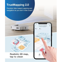 Ecovacs T20 Omni Robot Vacuum Cleaner With Auto Clean And Empty, Deep Sweeping And Mopping, 6000Pa Strongest Suction, Auto-Lift Mopping, 55 Degree Hot Water Mop Washing, Ozmo Turbo 2.0 Technology