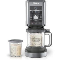Ninja NC501 Creami Deluxe 11-In-1 Ice Cream And Frozen Treat Maker For, Sorbet, Milkshakes, Drinks More, 11 Programs, With 2 Xl Family Size Pint Containers, Perfect Kids, Silver, 2 Quarts