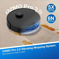 Ecovacs Deebot N20 Plus Robot Vacuum Cleaner And Mop, 8000Pa Strong Suction, 7-Week Dust Storage, Bagless Dust Bin, Purecyclone Tech, Zerotangle Brush, 300 Minutes Runtime, N8+ Upgrade