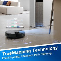 Ecovacs Deebot N20 Plus Robot Vacuum Cleaner And Mop, 8000Pa Strong Suction, 7-Week Dust Storage, Bagless Dust Bin, Purecyclone Tech, Zerotangle Brush, 300 Minutes Runtime, N8+ Upgrade