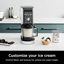 Ninja NC501 Creami Deluxe 11-In-1 Ice Cream And Frozen Treat Maker For, Sorbet, Milkshakes, Drinks More, 11 Programs, With 2 Xl Family Size Pint Containers, Perfect Kids, Silver, 2 Quarts