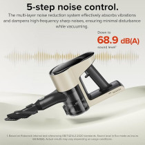 Roborock H5 Cordless Handheld Vacuum Cleaner, 158Aw Strong Suction, 5-Layer Filtration, 60 Minutes Of Battery Life, 1.55Kg Light Body, Vacuum Cleaner And Mite Remover, Suitable For Home Floor Pet Hair